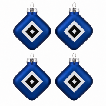 Hamburger SV HSV Christbaumrauten 4er-Set ca. 6,3 x 2,2 x 7,8 cm